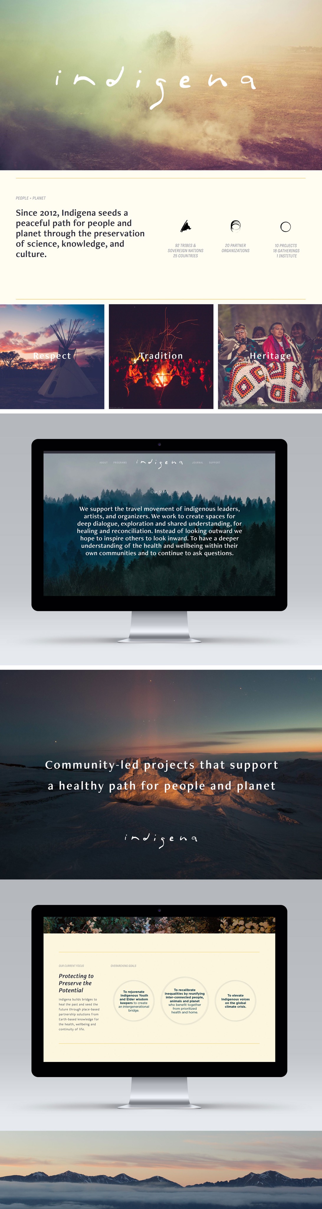 Indigena identity, campaigns, and branded applications