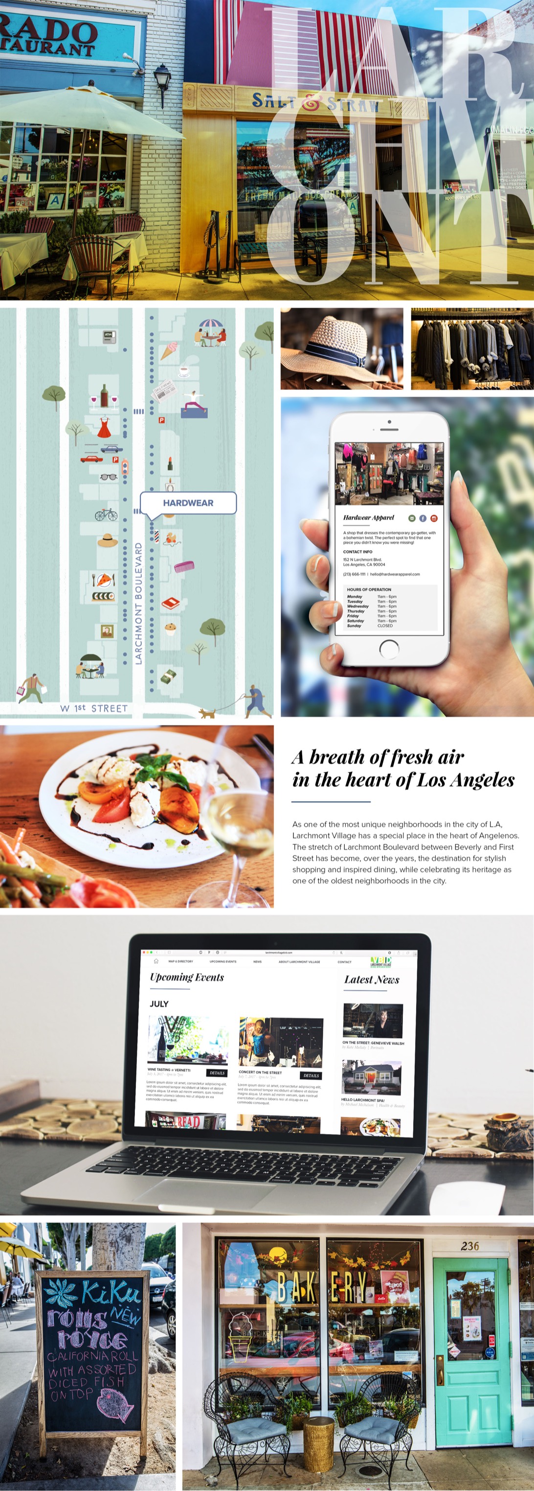 Larchmont Village identity, campaigns, and branded applications