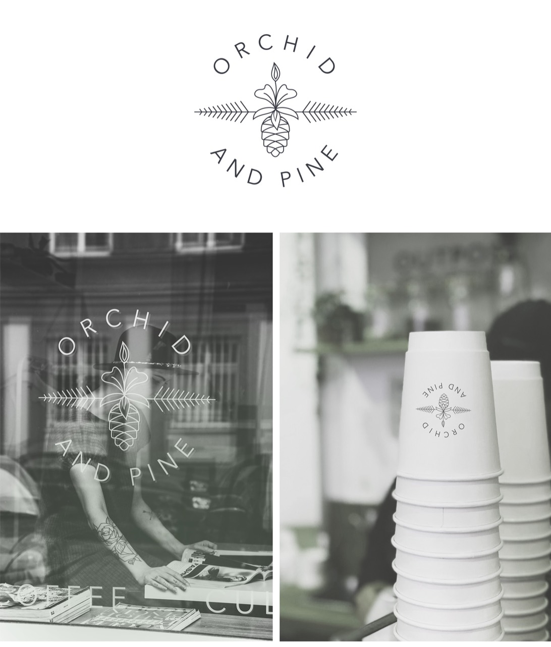 Orchid And Pine identity, campaigns, and branded applications